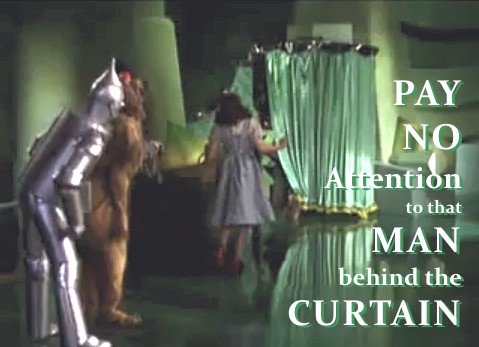 Image result for wizard of oz BEHIND THE CURTAINS