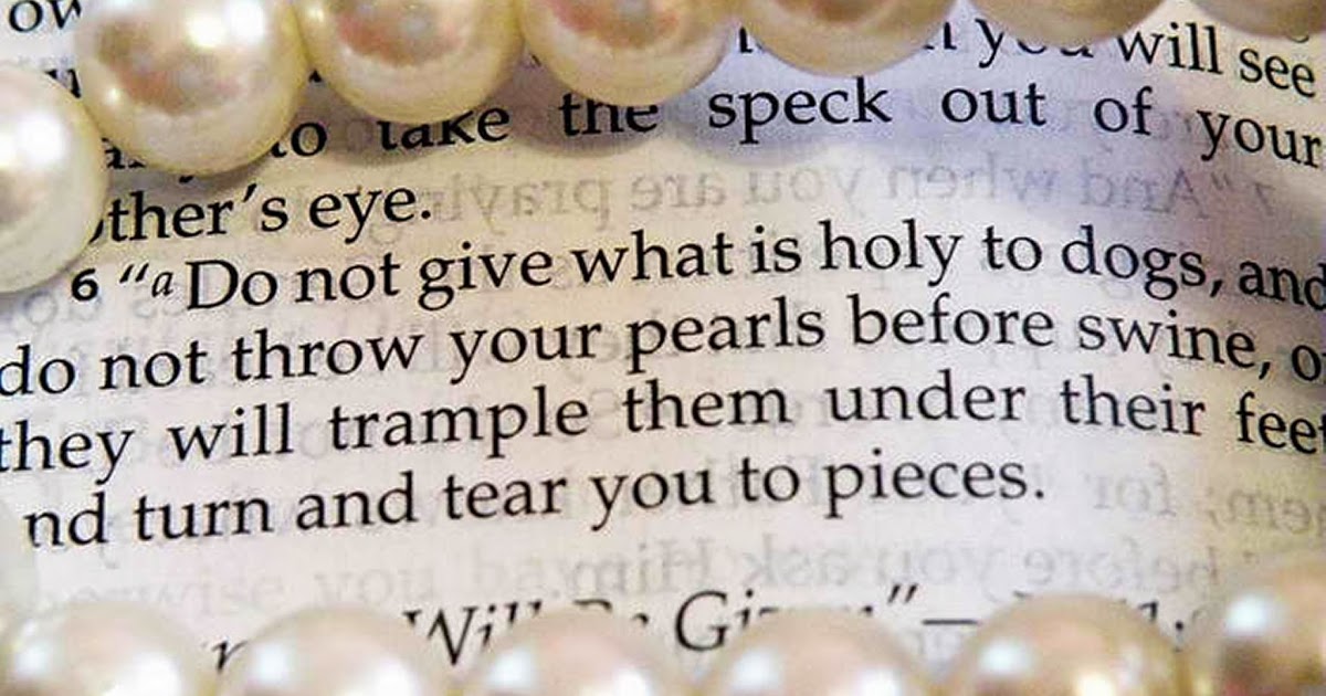 Lifestyles: Avoid Casting Pearls Before Swine | Bible Study Ministry